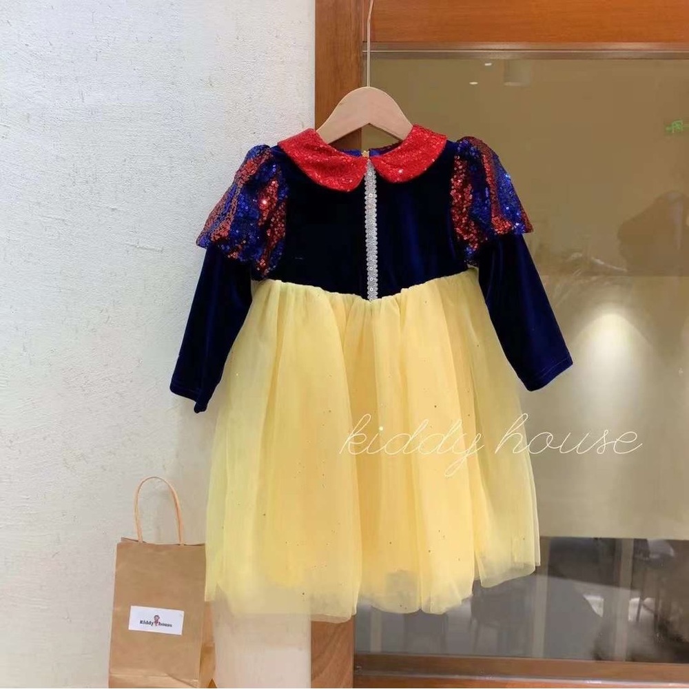 Fleece snowy white dress